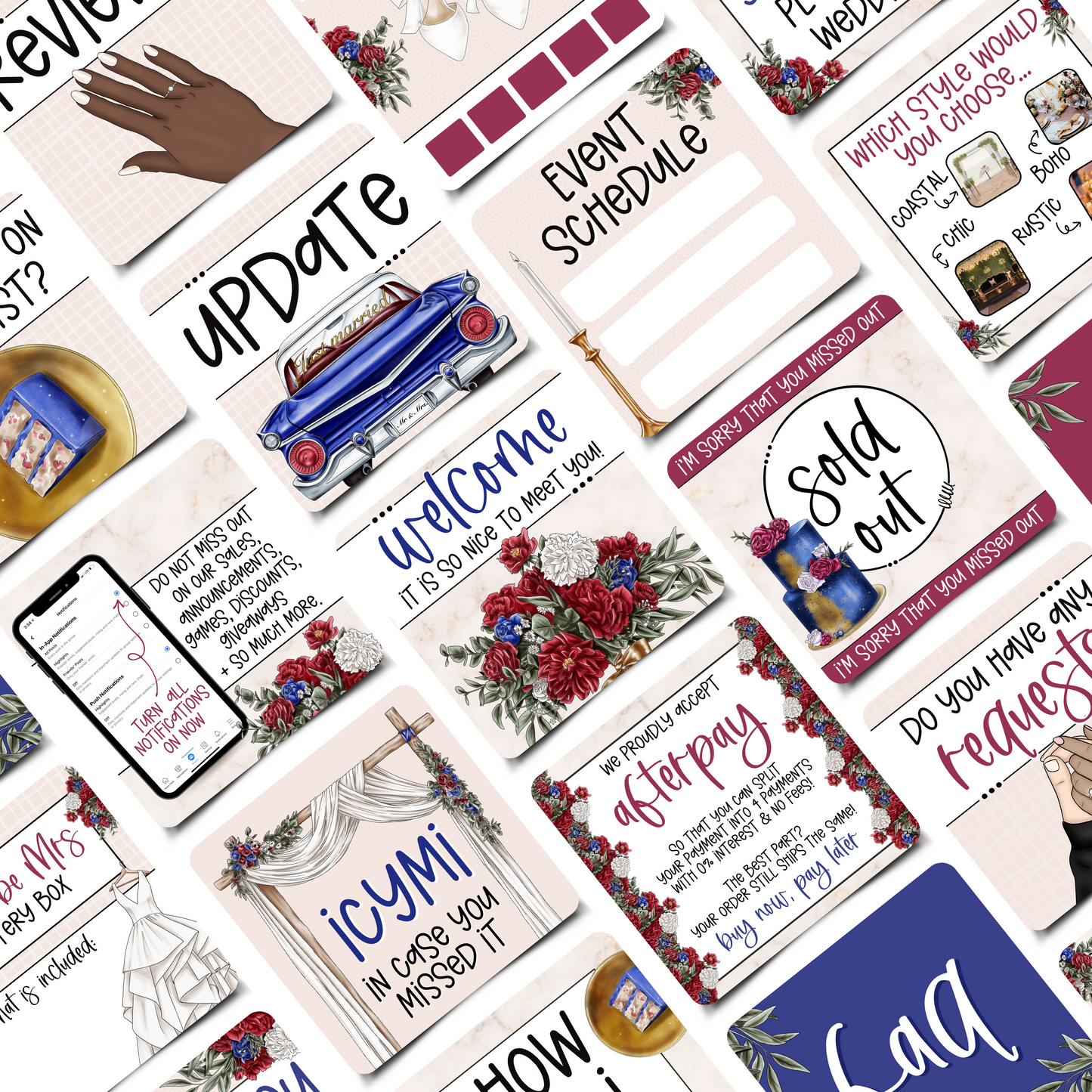 Wedding Business Engagement & Social Media Content Graphics Collection