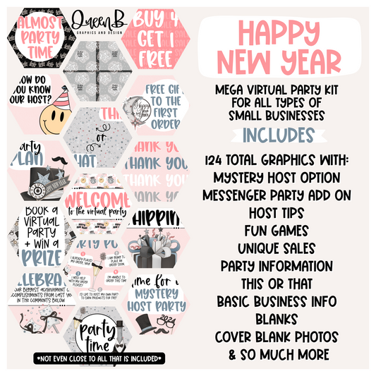Happy New Year Mega Party Kit Graphics Collection