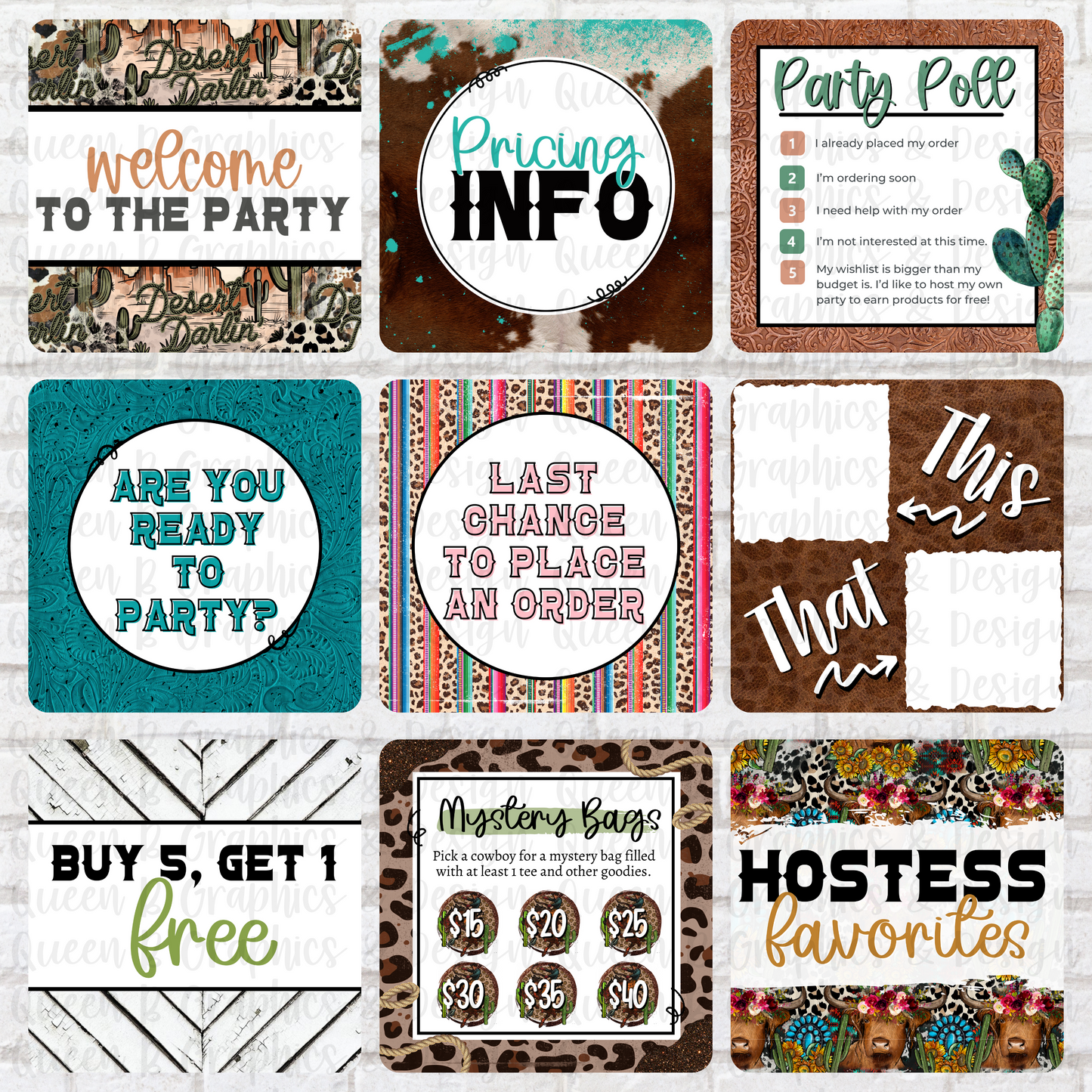 Western Chic Theme Tee Party Collection