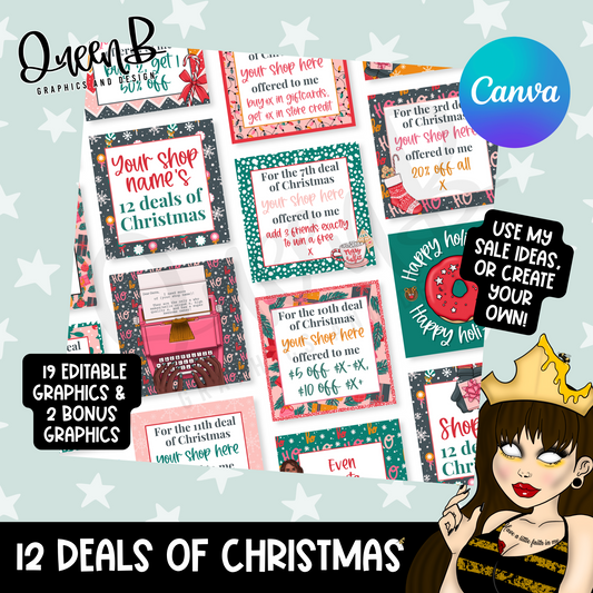 12 Deals of Christmas Customizable Templates