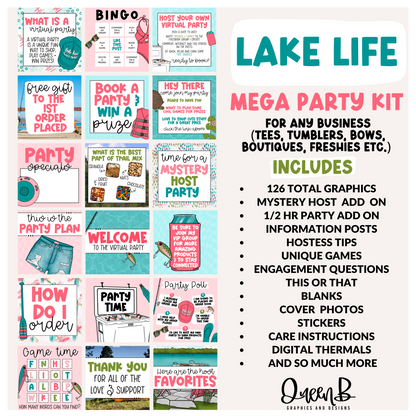 Lake Life Mega Party Kit Graphics Collection