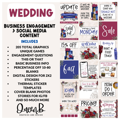 Wedding Business Engagement & Social Media Content Graphics Collection