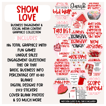 Show Love Business Engagement & Social Media Content Graphics Collection