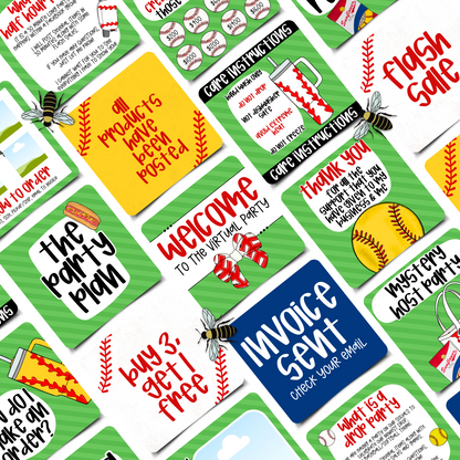 Baseball/Softball Mega Party Kit Graphics Collection