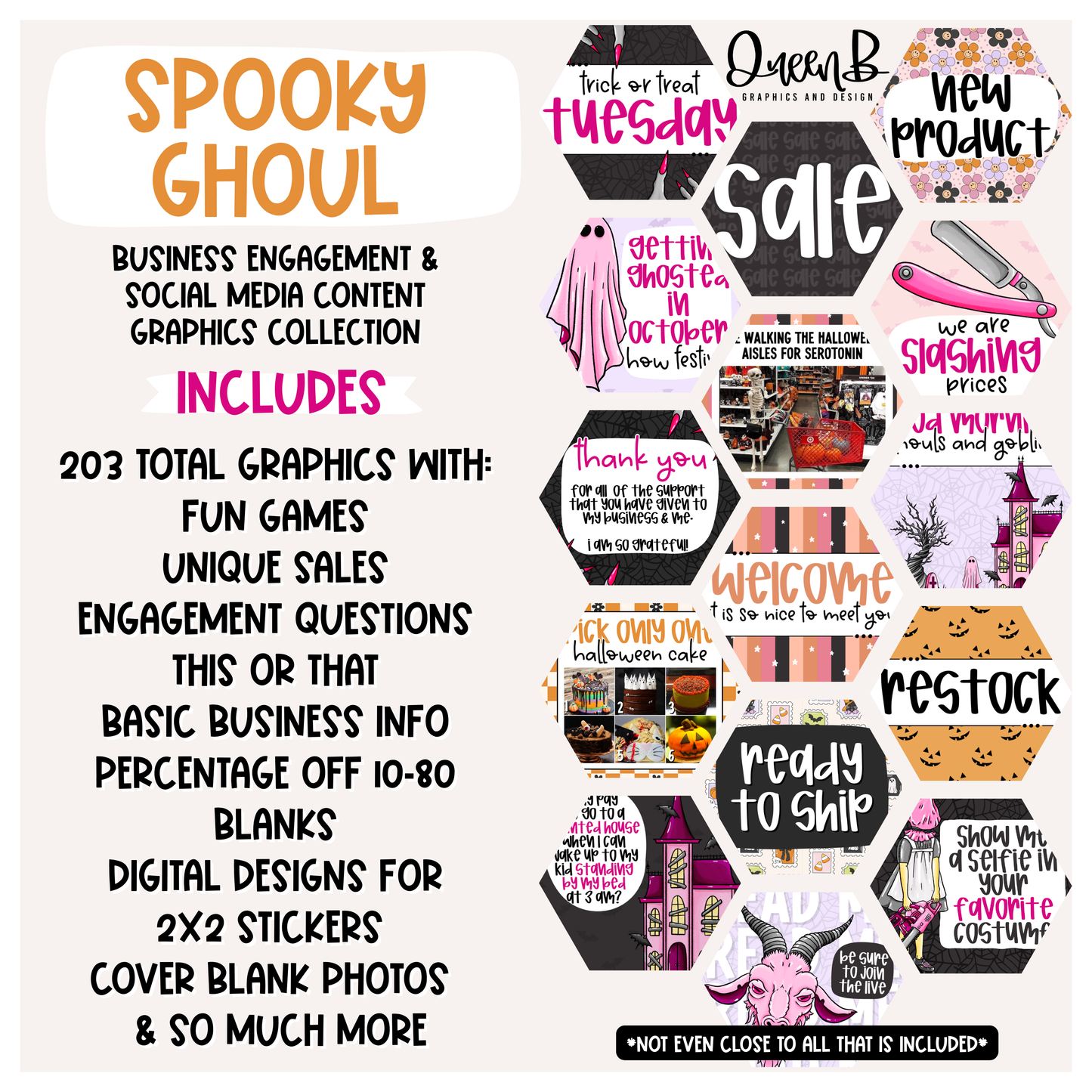 Spooky Ghoul Business Engagement & Social Media Content Graphics Collection