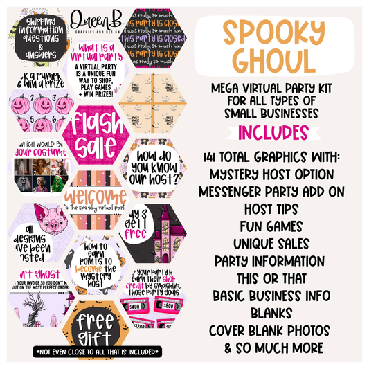 Spooky Ghoul Mega Party Kit Graphics Collection