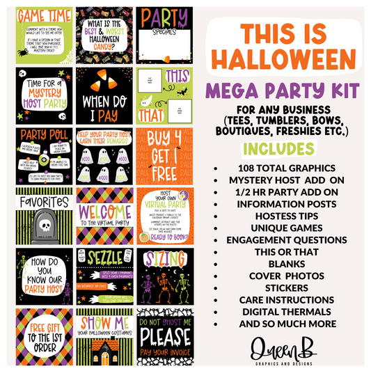 This is Halloween Mega Party Kit Graphics Collection