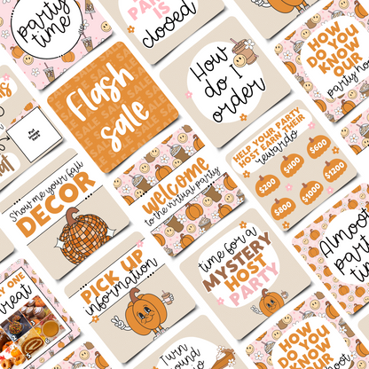 Pumpkin Spice Mega Party Kit Graphics Collection