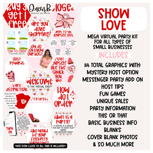 Show Love Mega Party Kit Graphics Collection