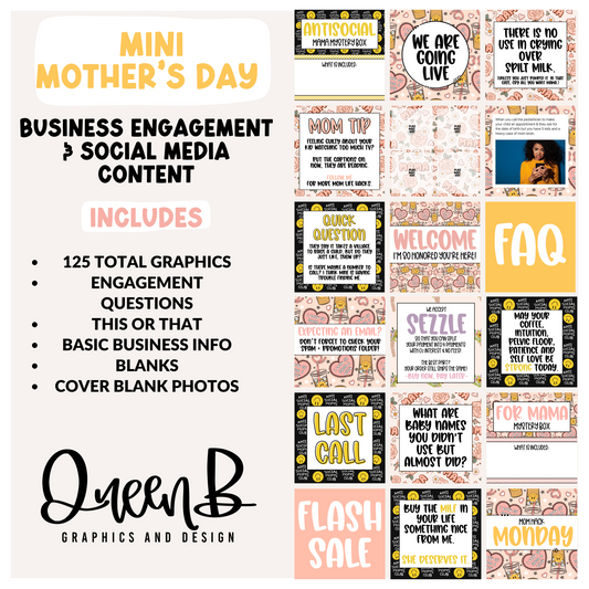 Mothers Day Mini Business Engagement & Social Media Content Graphics Collection