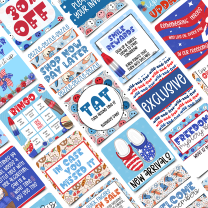 America Business Engagement & Social Media Content Graphics Collection