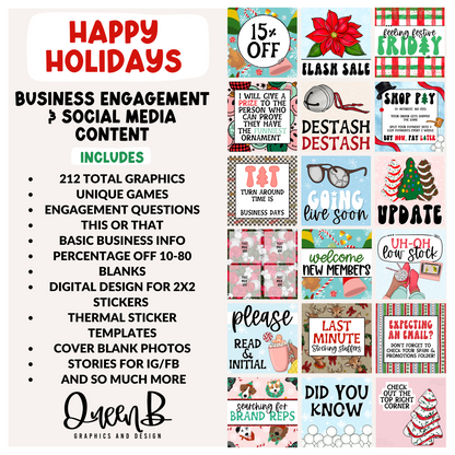 Happy Holidays Business Engagement & Social Media Content Graphics Collection