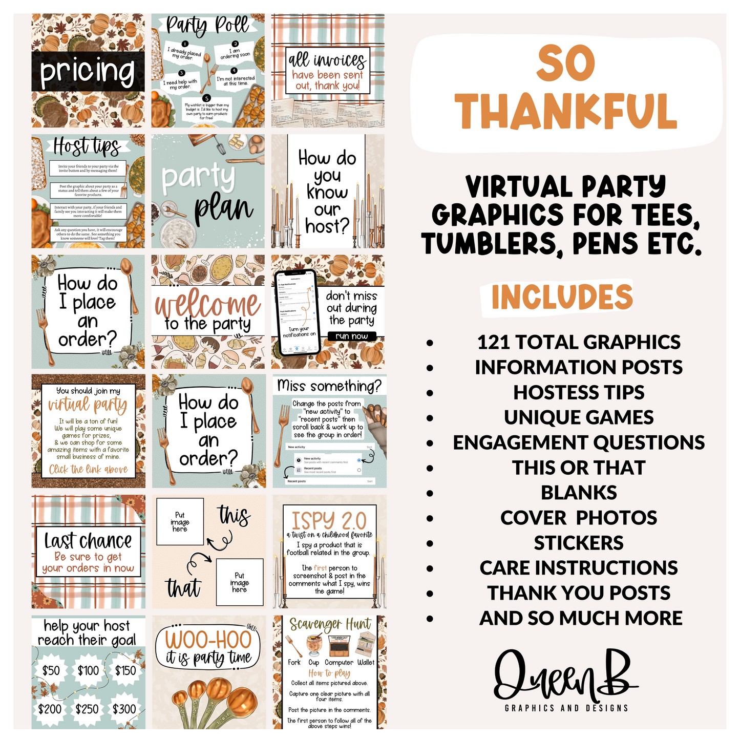 So Thankful Tee Party & Basic Party Graphics Collection