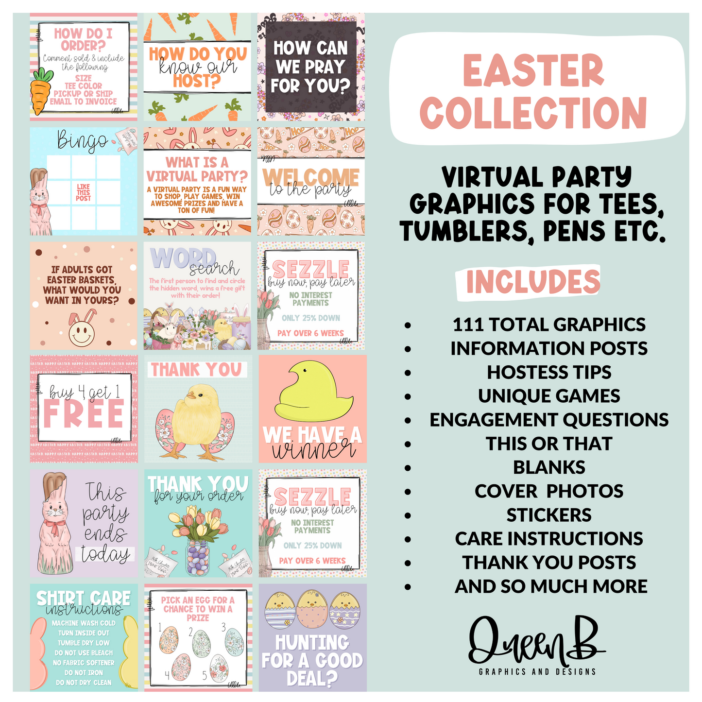 Easter Tee Party & Basic Party Graphics Collection