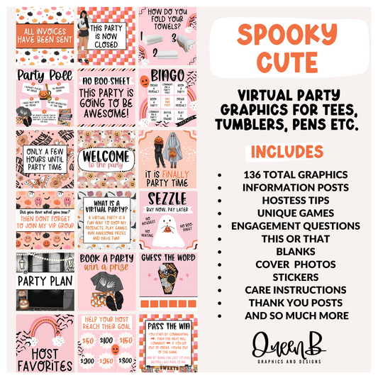 Spooky Cute Tee Party & Basic Party Graphics Collection