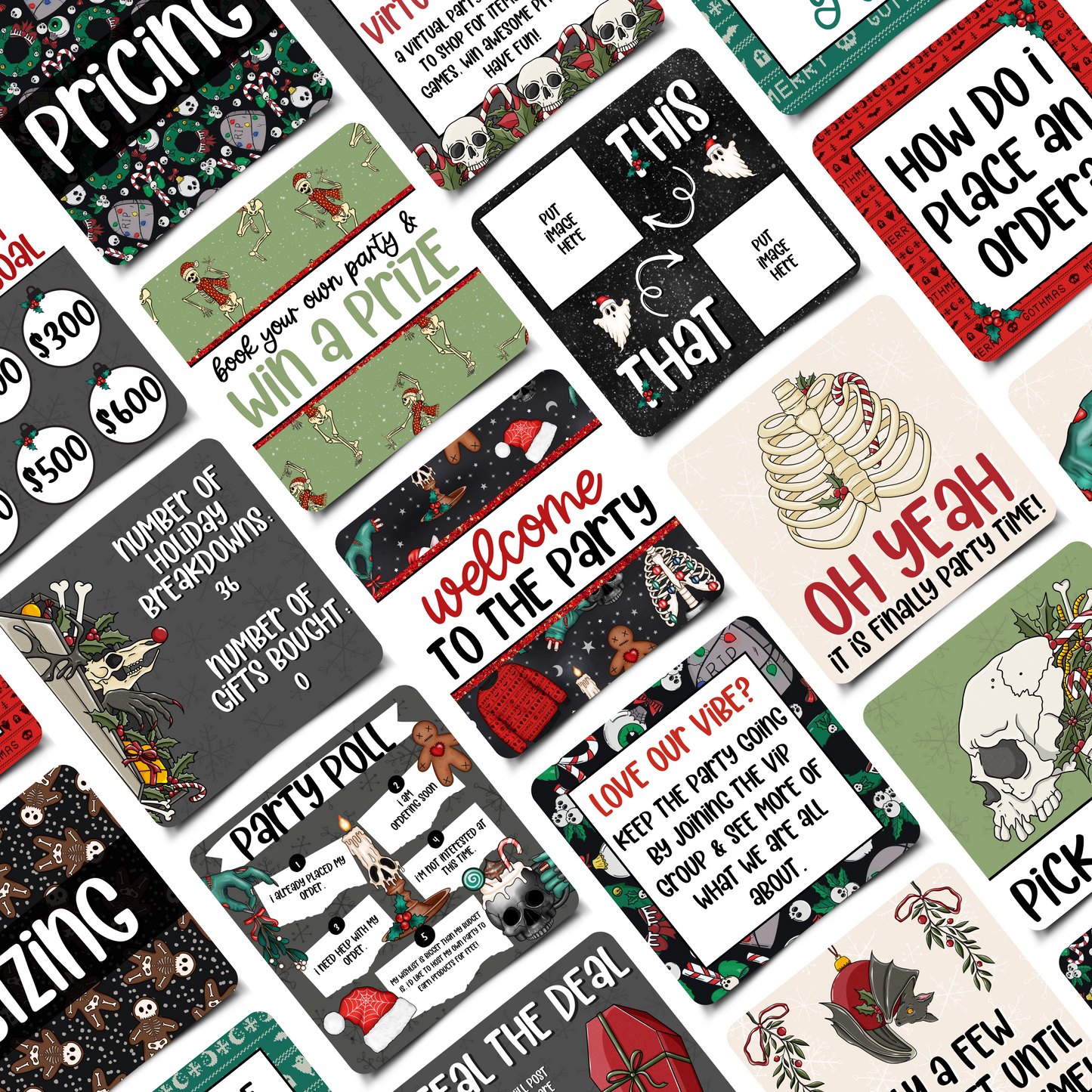 Merry Creepmas Party & Basic Party Graphics Collection