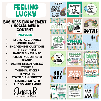 Feeling Lucky Business Engagement & Social Media Content Graphics Collection