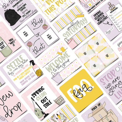 Spring Cleaning Business Engagement & Social Media Content Graphics Collection