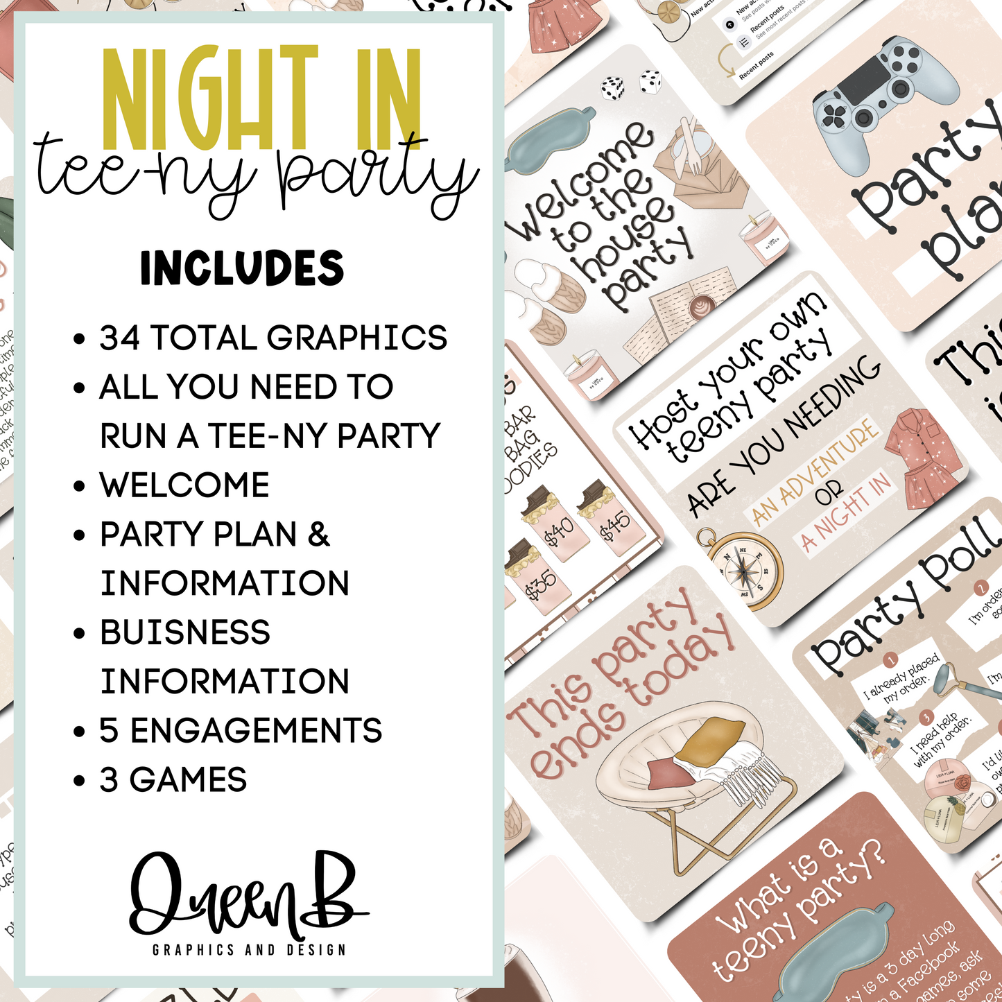 Weekend Night Tee-ny Party Set Graphics Collection