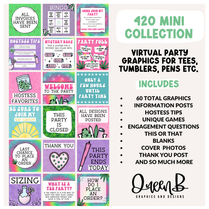 420 Mini Tee Party & Basic Party Graphics Collection