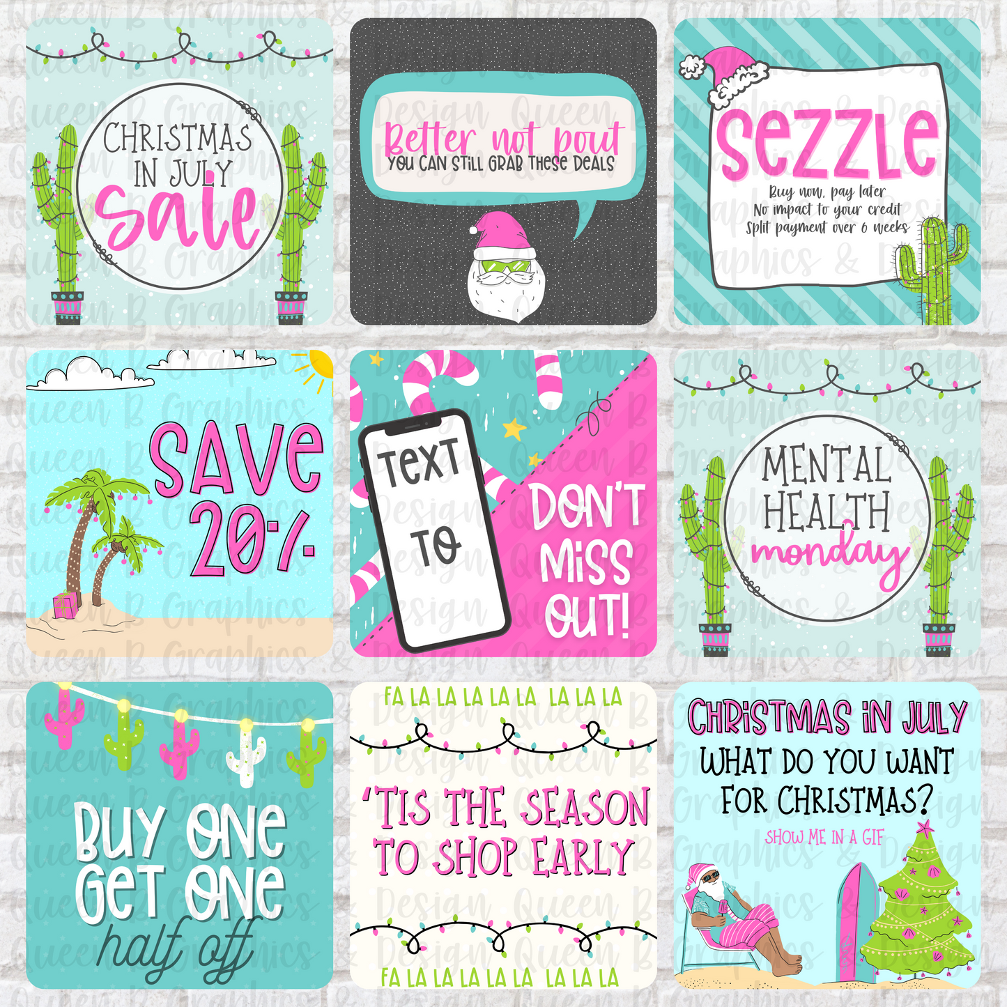 Christmas in July Business Engagement Graphics