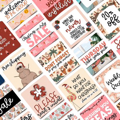 Christmas in July Business Engagement & Social Media Content Graphics Collection