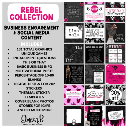 Rebel Business Engagement & Social Media Content Graphics Collection