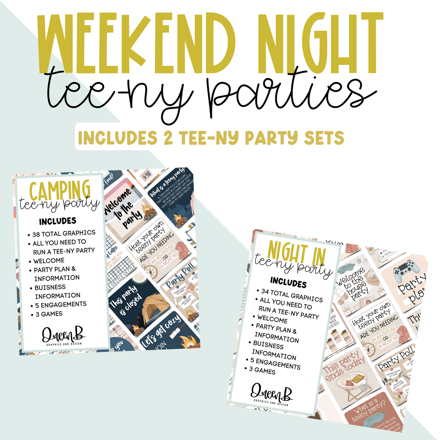 Weekend Night Tee-ny Party Set Graphics Collection