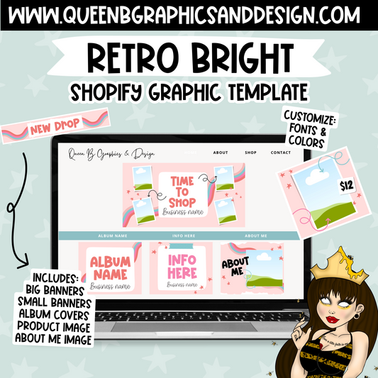 Retro Bright Shopify Graphic Template