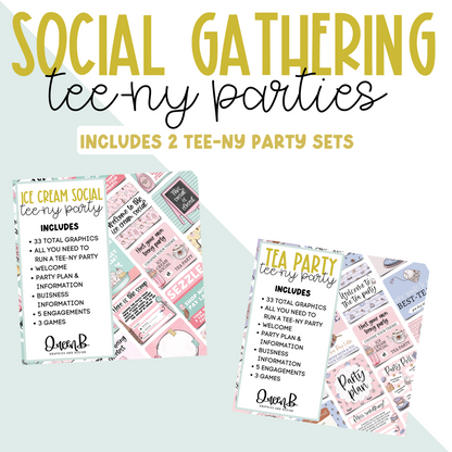 Social Gathering Tee-ny Party Set Graphics Collection