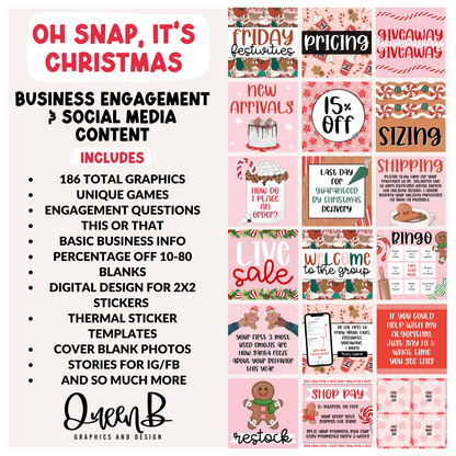 Oh snap, it’s Christmas Business Engagement & Social Media Content Graphics Collection